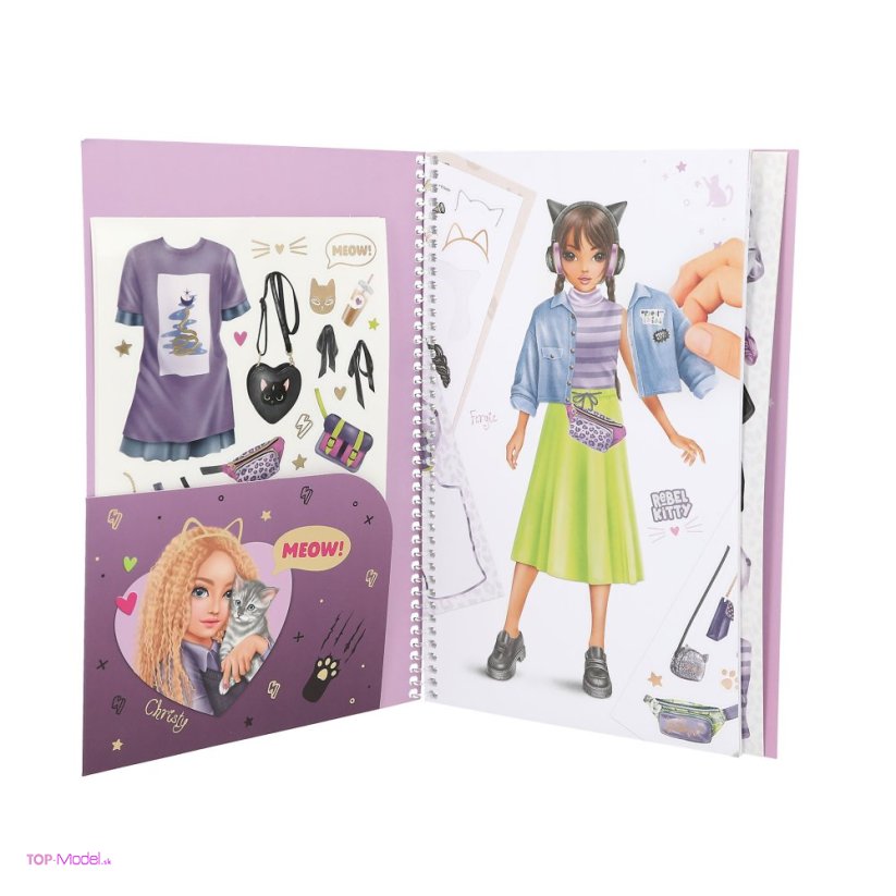 Kreatívny zošit Top Model Dress me up REBEL KITTY