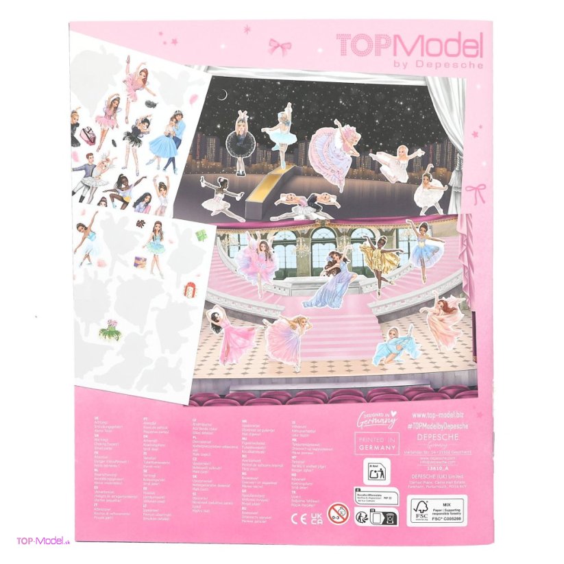 Kreatívny zošit Top Model Stickerworld BALLET