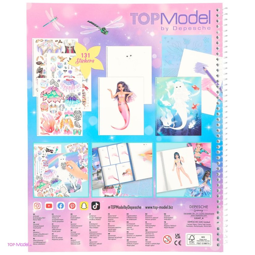 Maľovanky, kreatívna sada TOPModel Fantasy