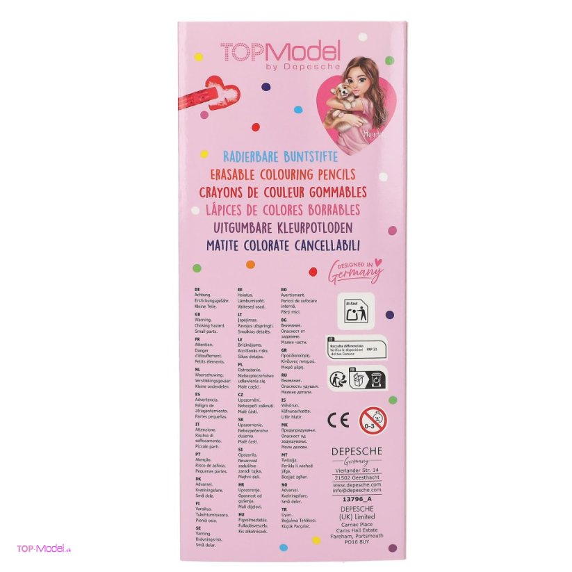 TOPModel Pastelky s gumou