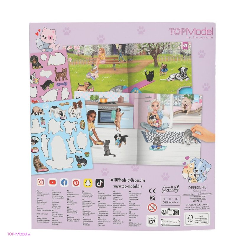 Kreatívny zošit Top Model Stickerworld KITTY&DOGGY