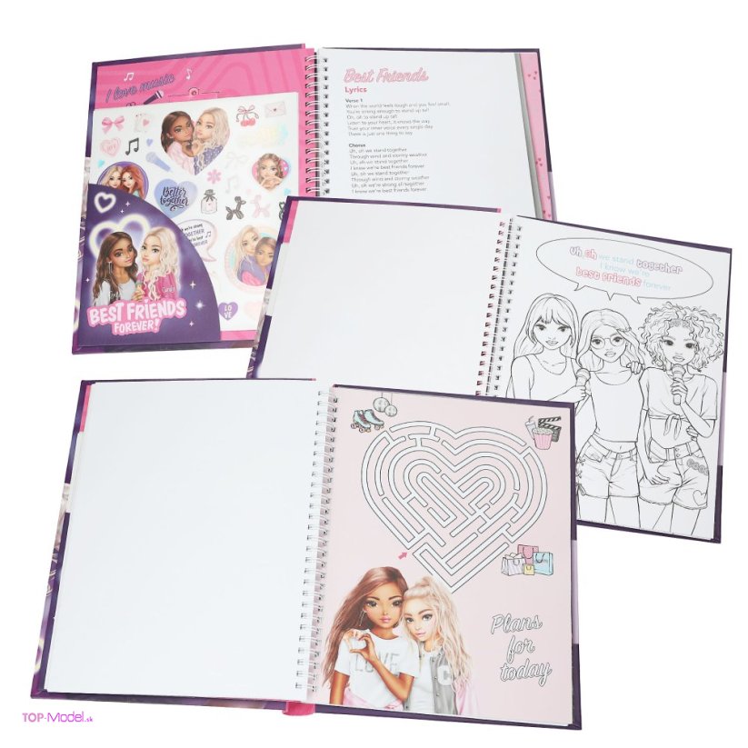 Omaľovánka TOPModel s LED podsvietením a zvukom MY BFF