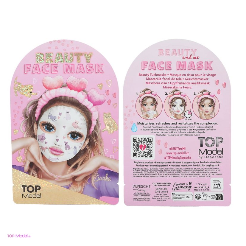 TOPModel Beauty FACE Mask kitty&doggy