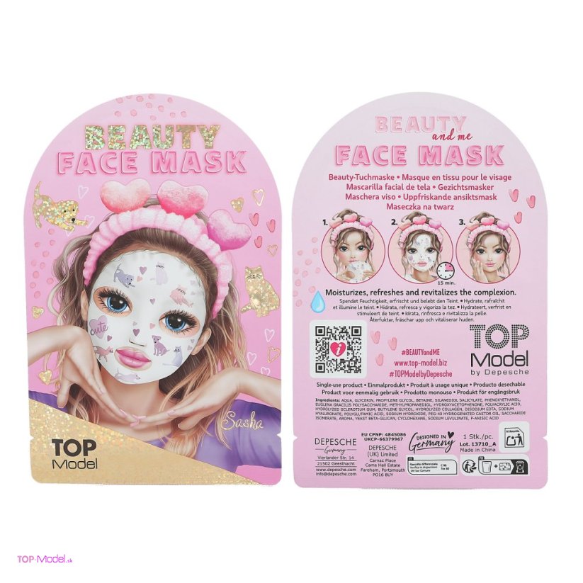 TOPModel Beauty FACE Mask kitty&doggy