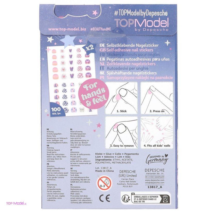 TOPModel nálepky na nechty