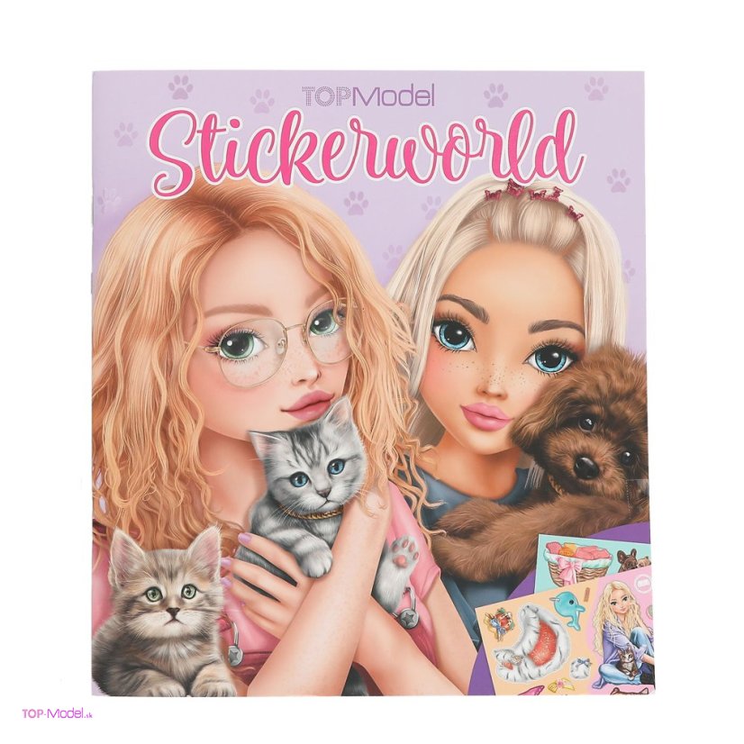 Kreatívny zošit Top Model Stickerworld KITTY&DOGGY
