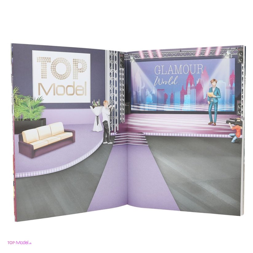 Kreatívny zošit TOPModel Stickerworld GLAMOUR