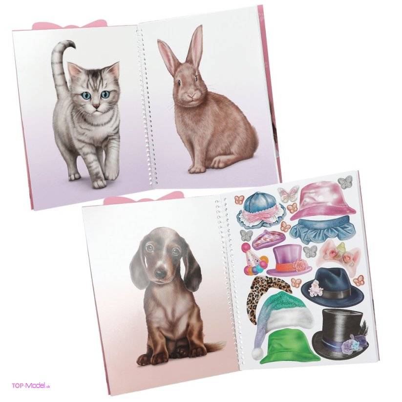 Kreatívny zošit TOPModel Dress me up CUTE ANIMALS