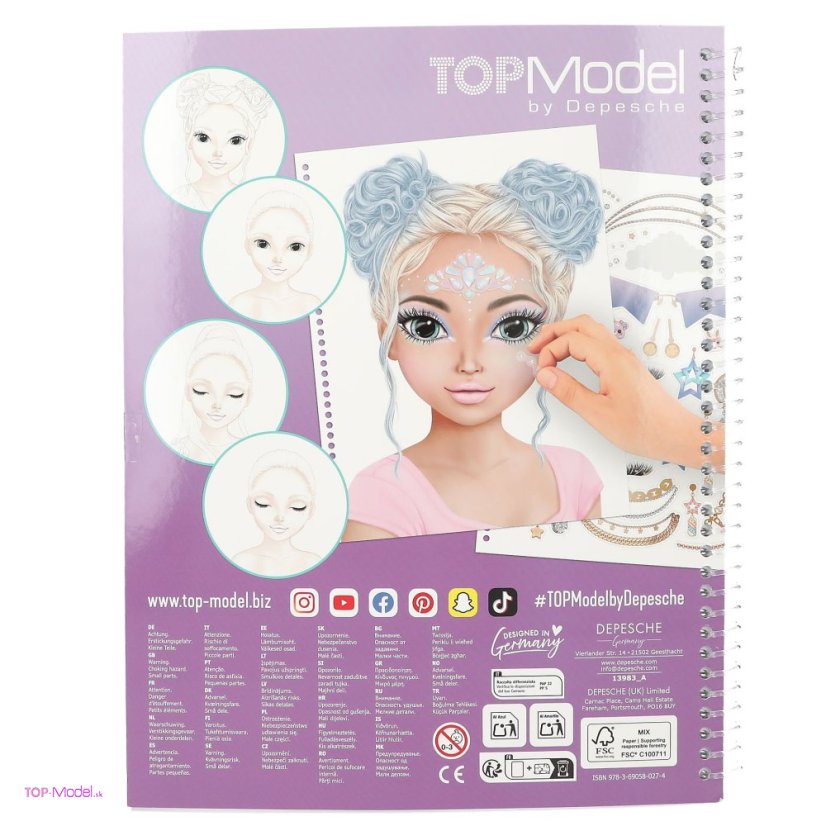 Maľovanky, kreatívna sada Top Model Make-up