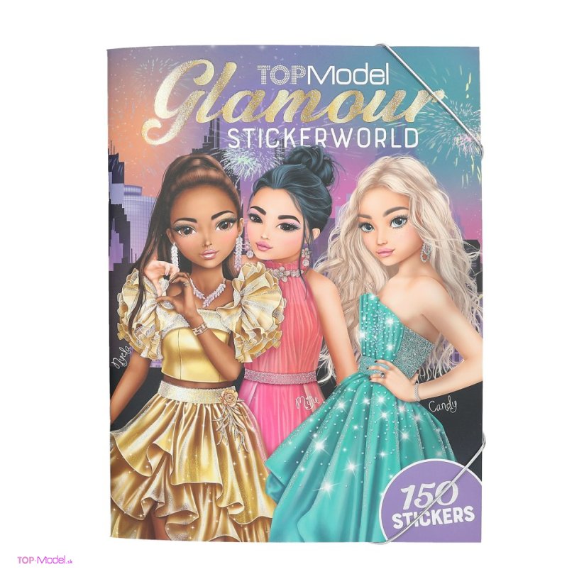 Kreatívny zošit TOPModel Stickerworld GLAMOUR