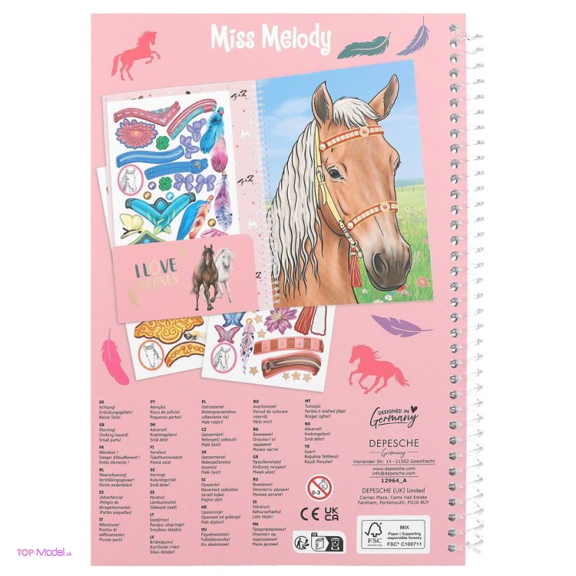 Kreatívny zošit Miss Melody HORSES BLAZE