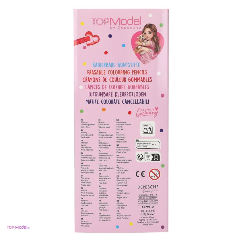 TOPModel Pastelky s gumou