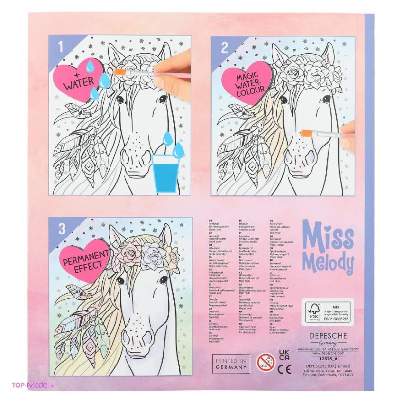 Maľovanka Miss Melody