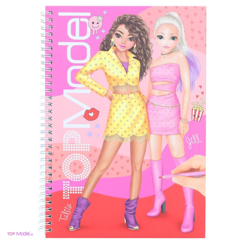 Maľovanky,kreatívna sada Top Model s pastelkami