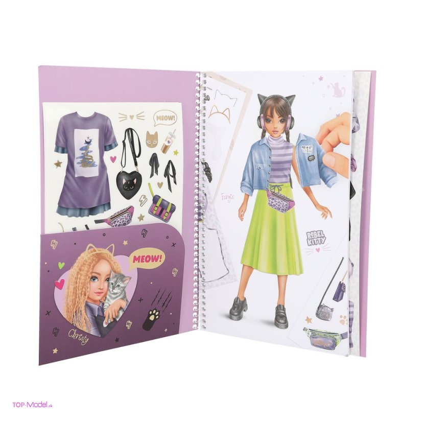 Kreatívny zošit Top Model Dress me up REBEL KITTY