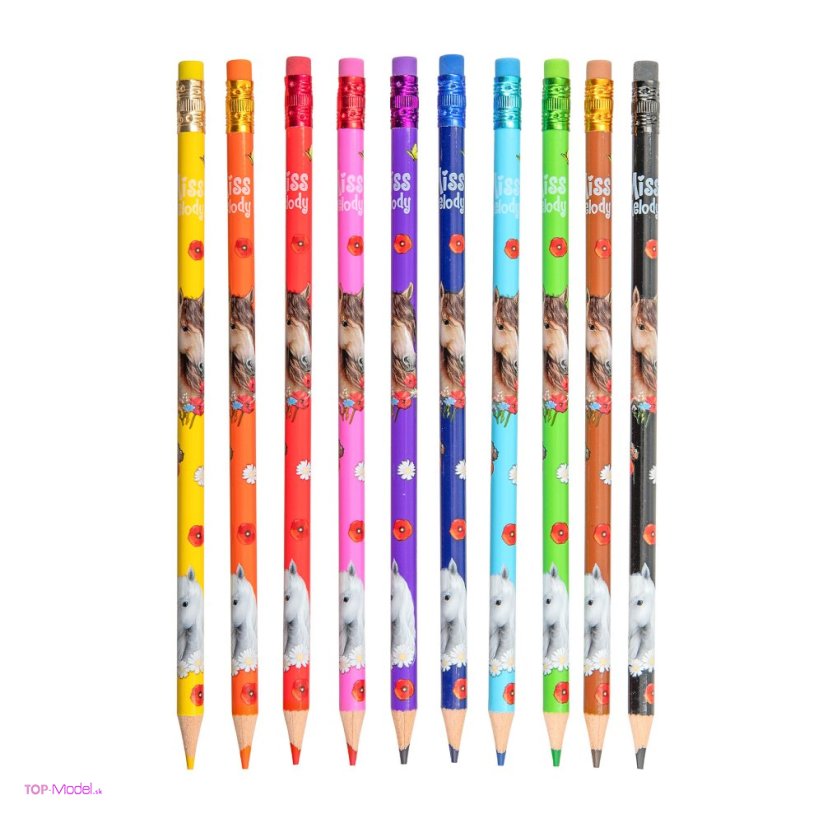 Pastelky s gumou Miss Melody