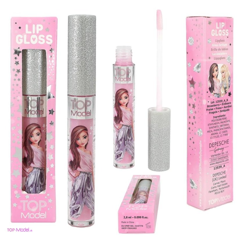 Lesk na pery GLITTER QUEEN Top Model strieborný