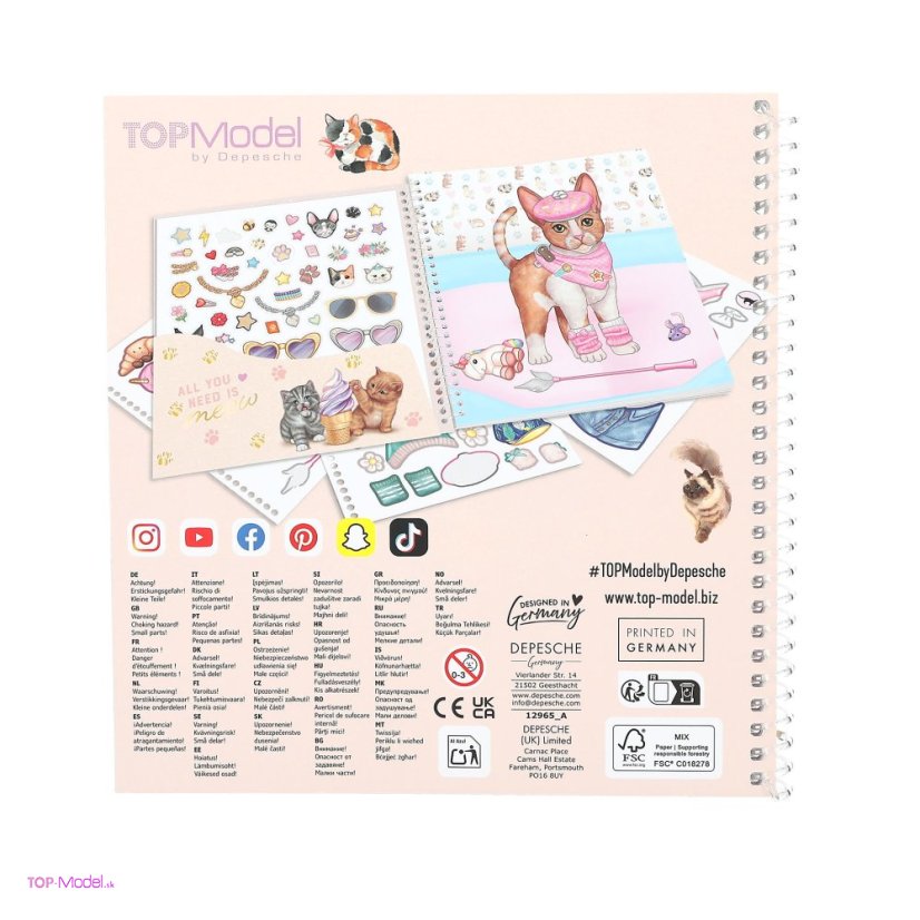 Kreatívny zošit TOPModel Dress me up KITTY