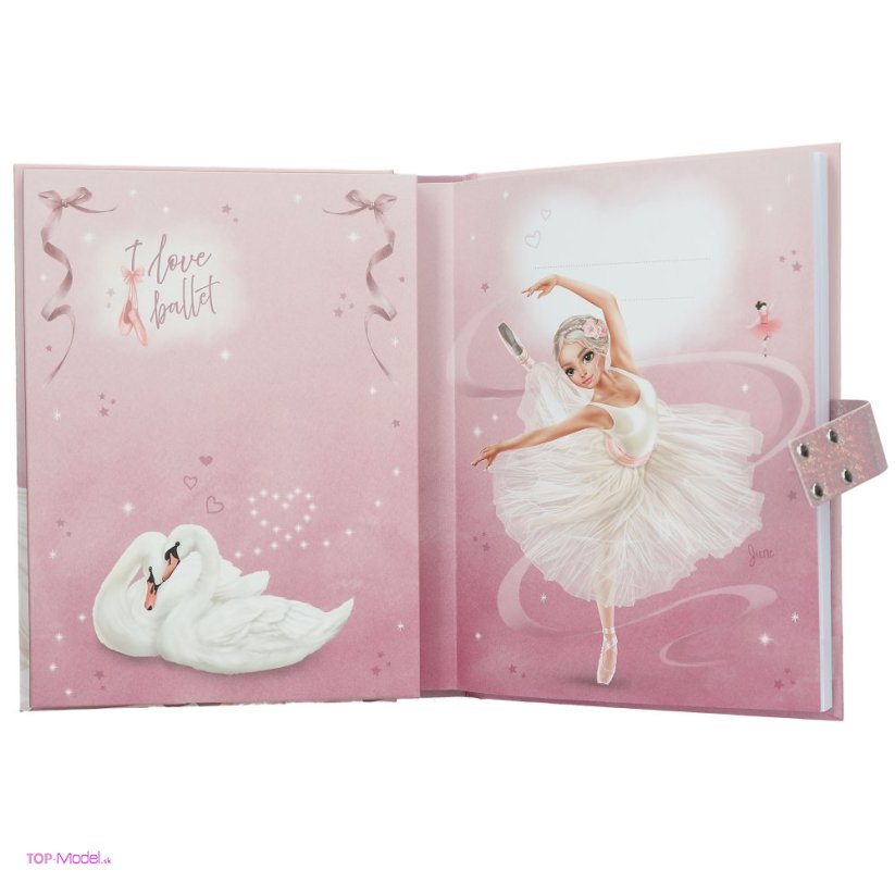 Diár Top Model na číselný kód BALLET