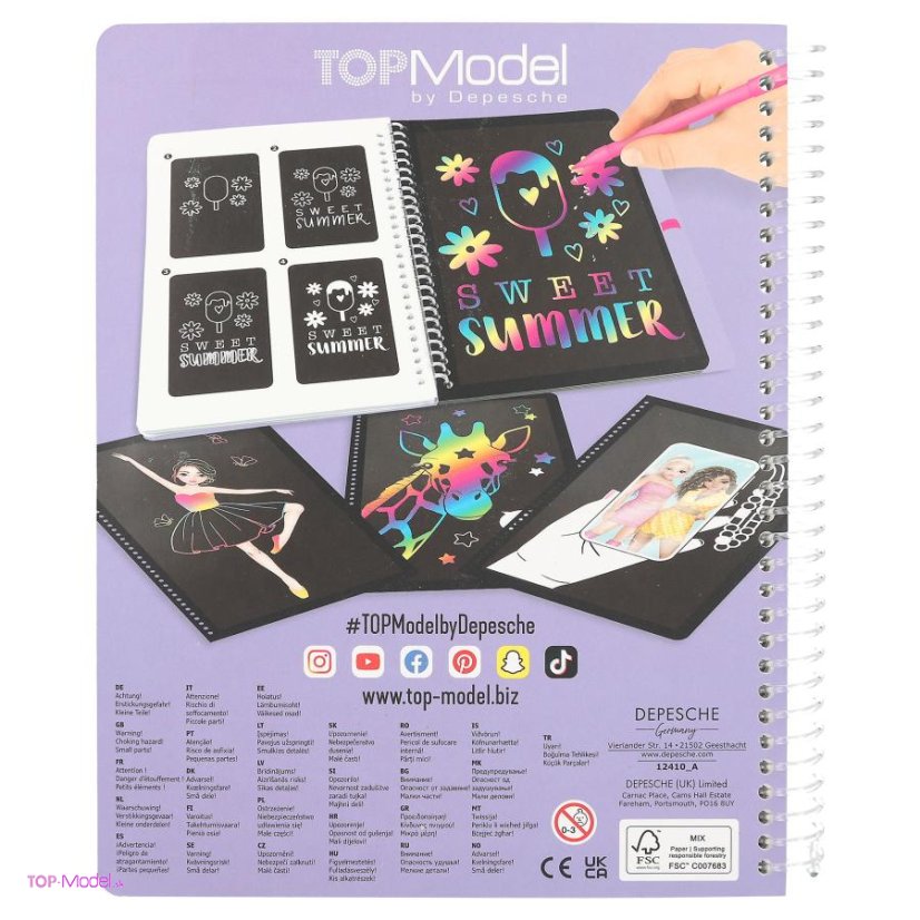 Kreatívna sada Top Model Magic Scratch Book
