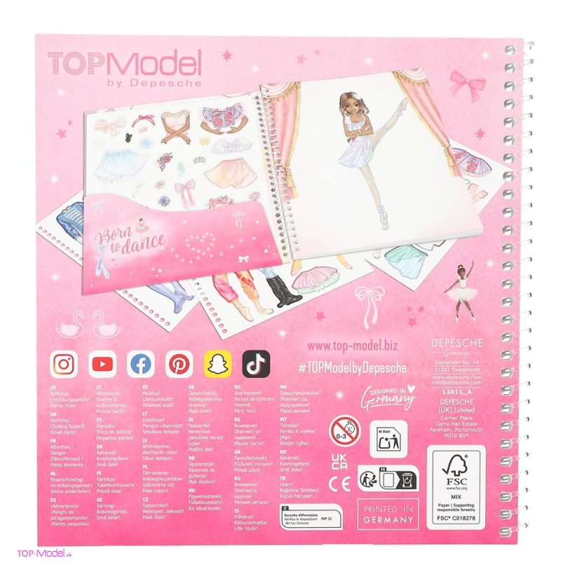 Kreatívny zošit Top Model Dress me up BALLET