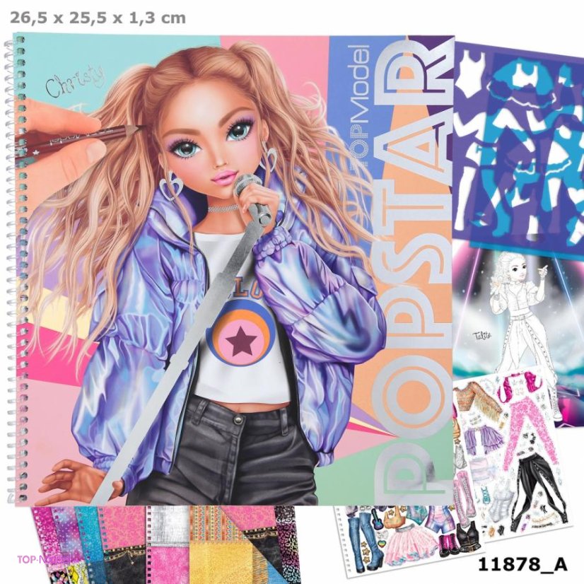 Maľovanky, kreatívna sada Top Model Popstar