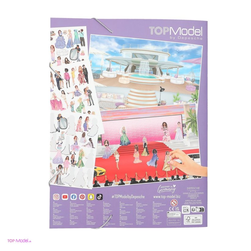 Kreatívny zošit TOPModel Stickerworld GLAMOUR