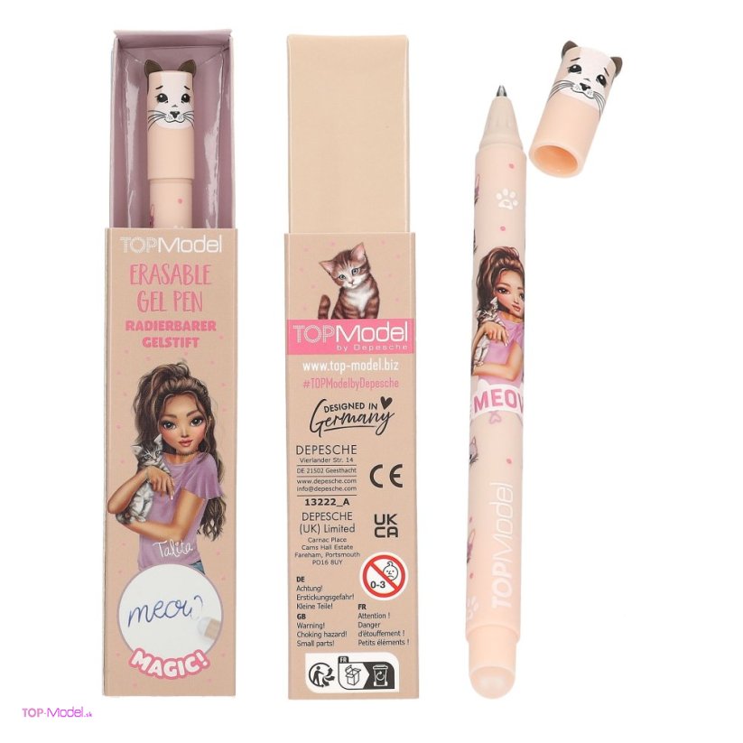 Zmazateľné pero TOPModel KITTY&DOGGY broskyňové
