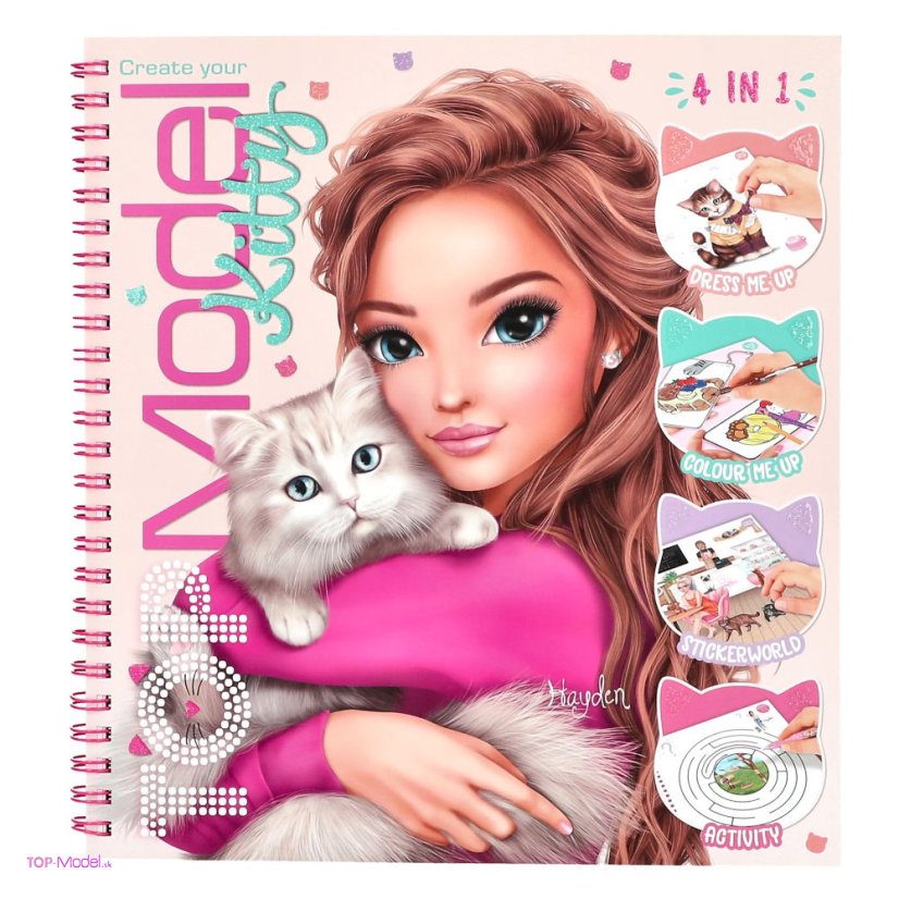 Maľovanky, kreatívna sada Top Model KITTY