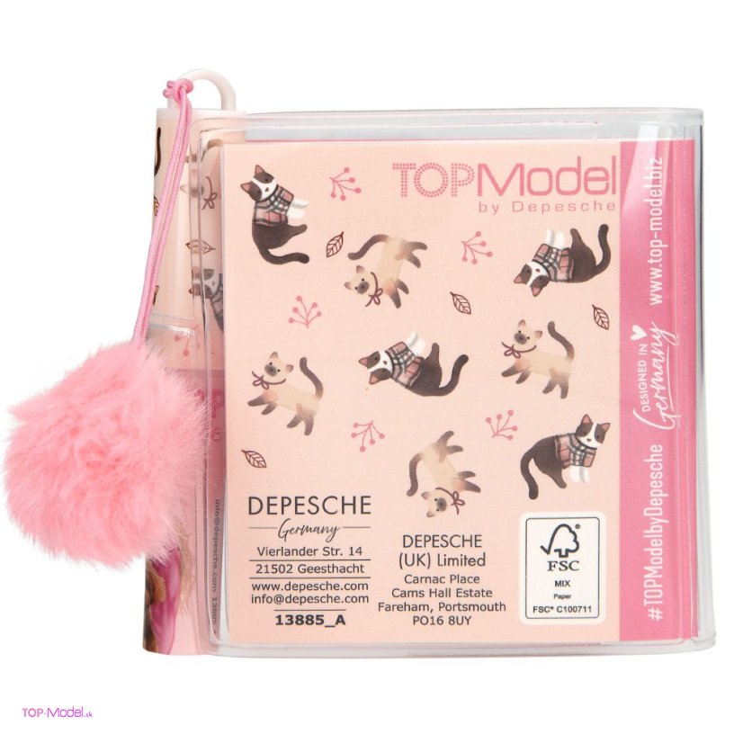 Blok TOPModel s perom kitty FUR EVER FRIENDS