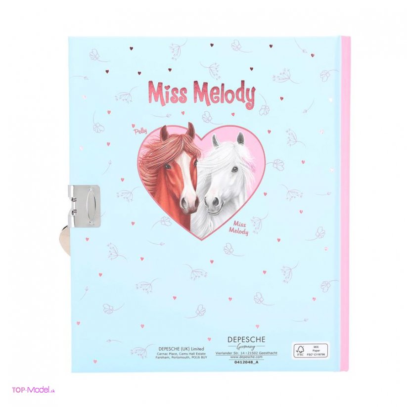 Denník so zámkom Miss Melody