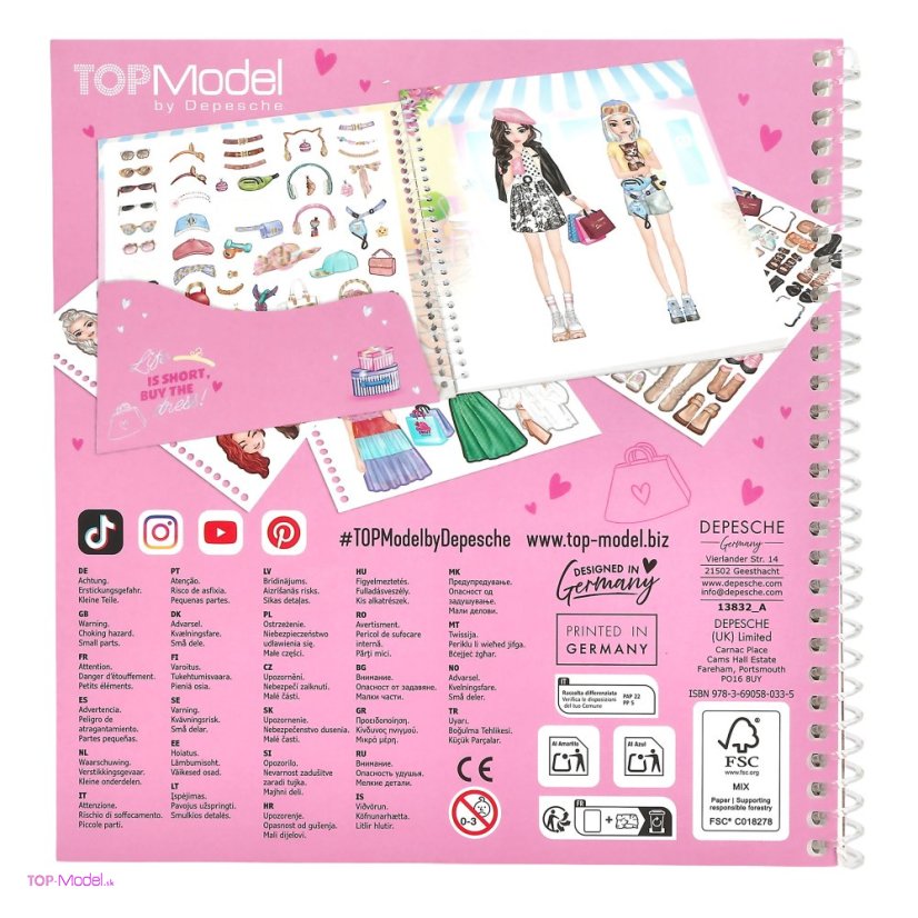 Kreatívny zošit Top Model Dress me up SHOPPING TOUR