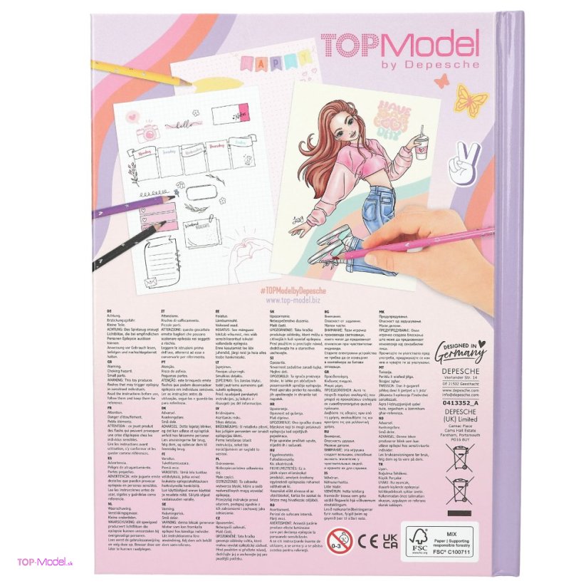 TOPModel Náladová omaľovánka